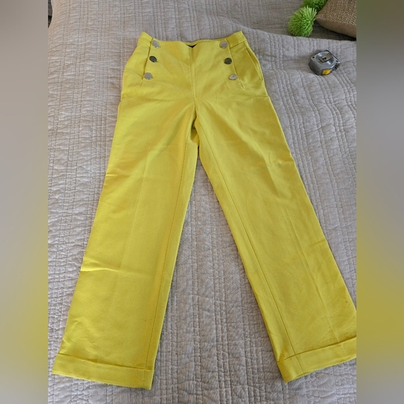 Zara Pants - Zara Bright Yellow Pants XS